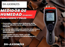 Cargar imagen en el visor de la galería, DH-JLX30W/CS* Medidor de humedad Delmhorst bluethoo para cueros y pieles 10-20%