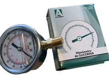 Cargar imagen en el visor de la galería, MAN0-200G Manómetro De Glicerina 0-200 psi diámetro 2.5" Conexión 1/4" Altamira