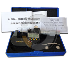Cargar imagen en el visor de la galería, QLME1* Micrómetro De Exteriores digital 0-25mm C/Certificado de Fabrica