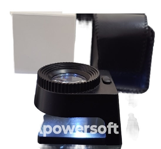 260598* Cuenta Hilos Textil 20X de 30mm+metal +con 3 Led |
