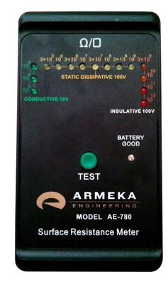 AE780* Medidor  Medidor de Resistividad a la Superficie, a (Ohms por cuadrado) |