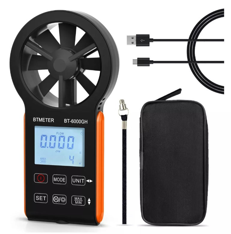 BT-600GH*Anemómetro Btmeter Medidor De Viento Cfm /Flujo 127V