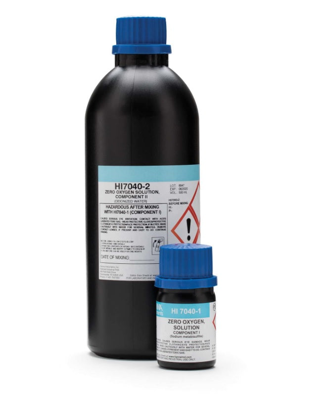 HI7040L* Solución Zero/cero para oxigeno disuelto, frasco de 500 mL hanna