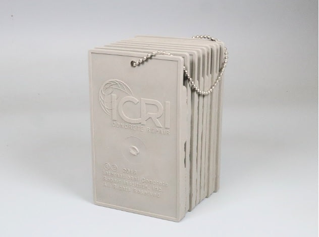 IC-PC11010* Patrón de rugosidad para concreto, Juego de 10 placas ICRI