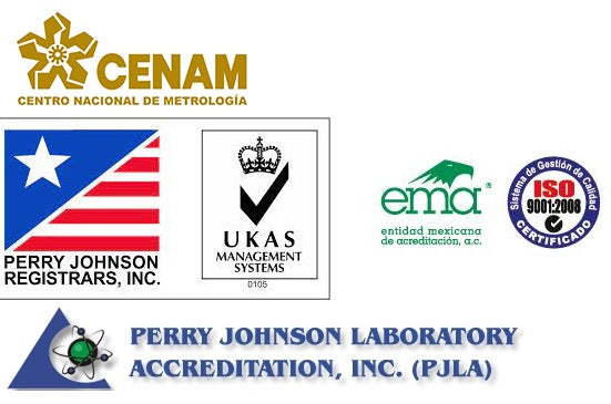 Calibracion a Equipo de Medicion Industrial Cenam,Emma,Perry Jhonson,ISO