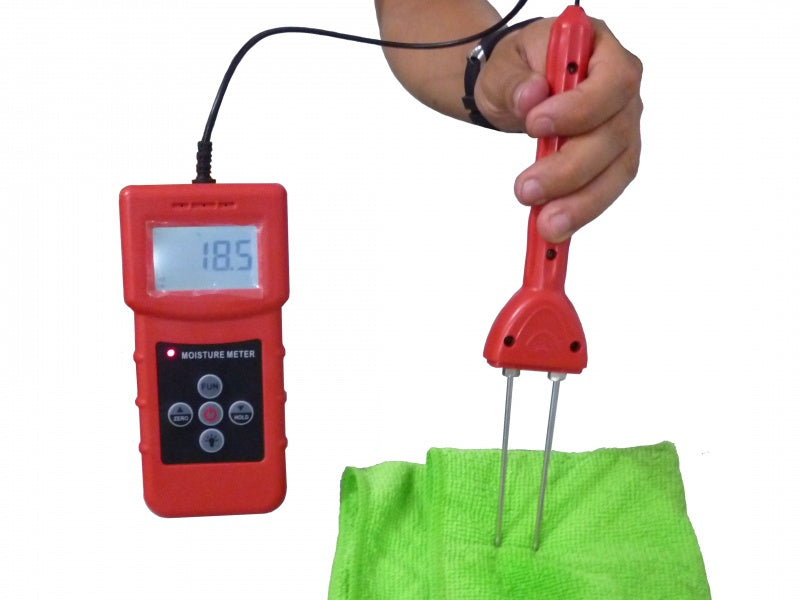 MSC*Medidor de humedad con sonda para textiles de 5-90+temp 0-60ªC