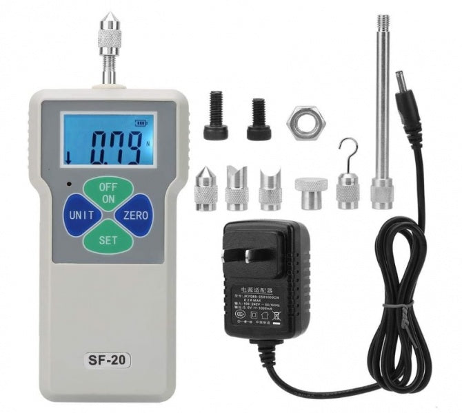 SL2-500* Dinamómetro 2-500N + Medidor de Fuerza 3-EN-1(N/Lb/Kgs) |