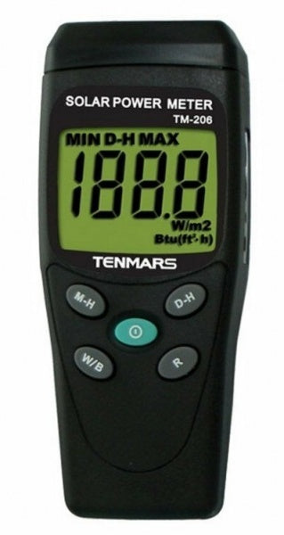 TN-TM206*  Medidor De Energia Solar Tenmar  1.999W/m2,6334 BTU/ft 2*h