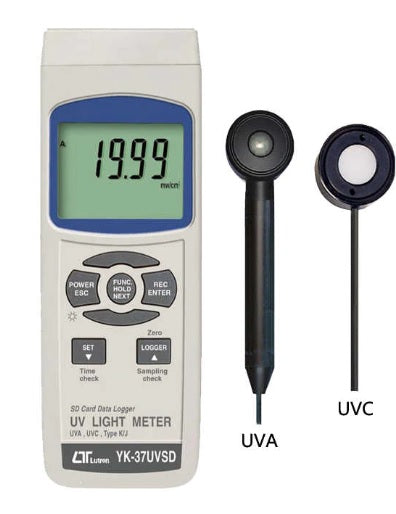 LT-YK37UVSD*  Medidor de luz UVA UVC Lutrón |